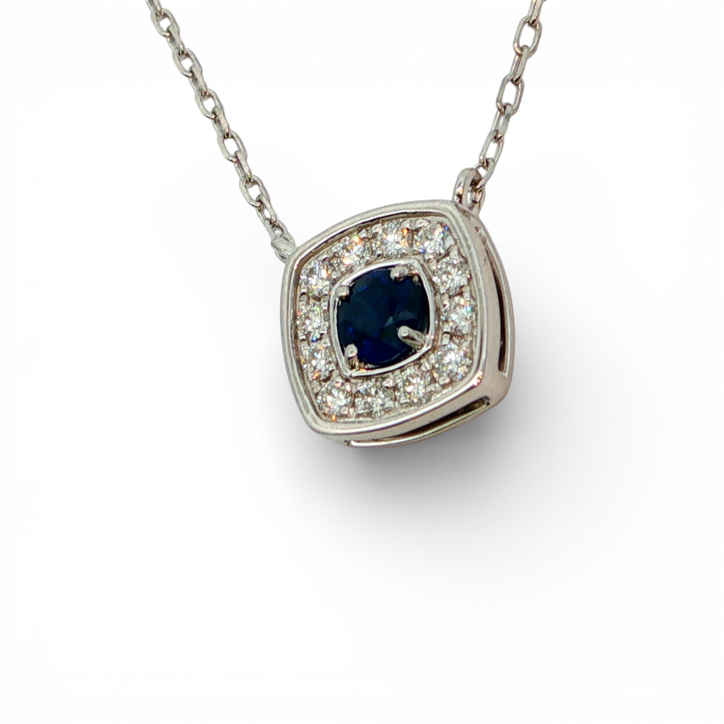 0.48 CT Blue Sapphire Necklace