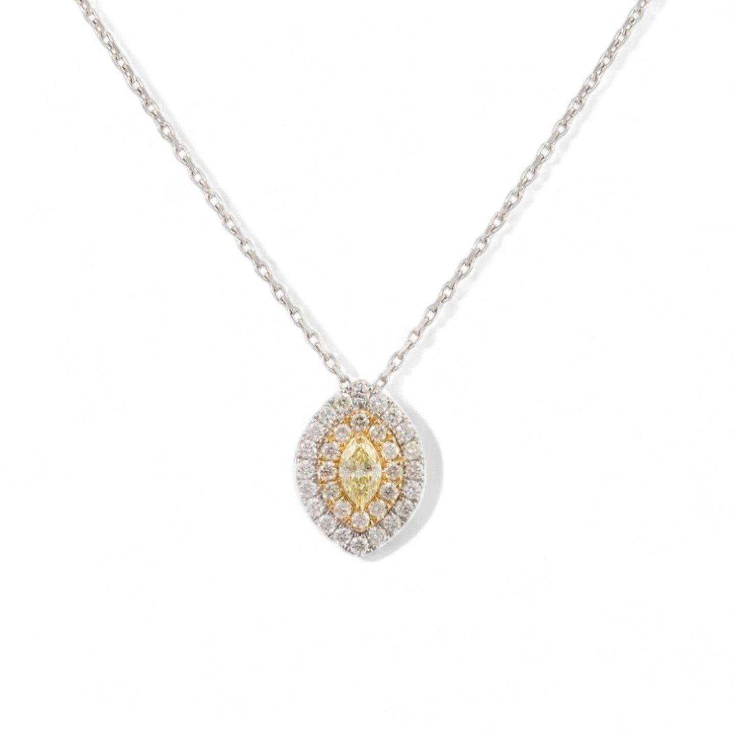 0.46 CT Yellow Diamond Pendant