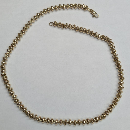Gold Beaded Chain Necklace