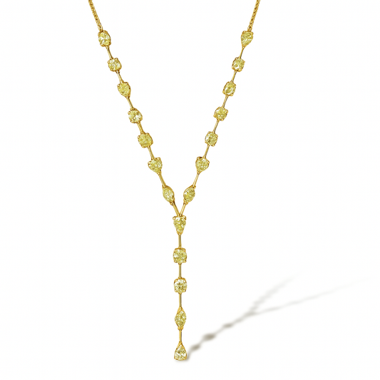1.90 CT Yellow Diamond Necklace