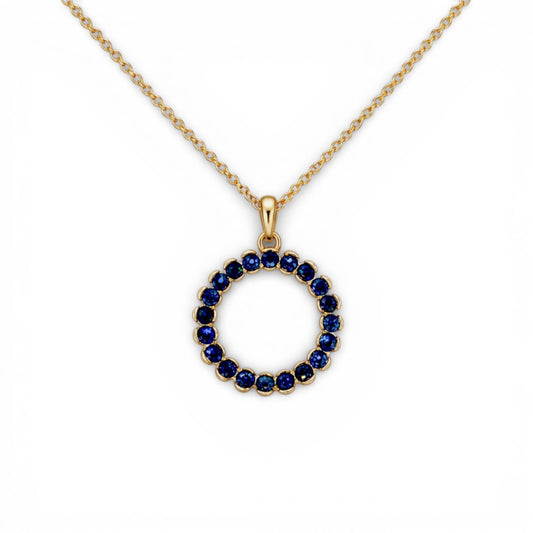 0.87 CT Blue Sapphire Pendant