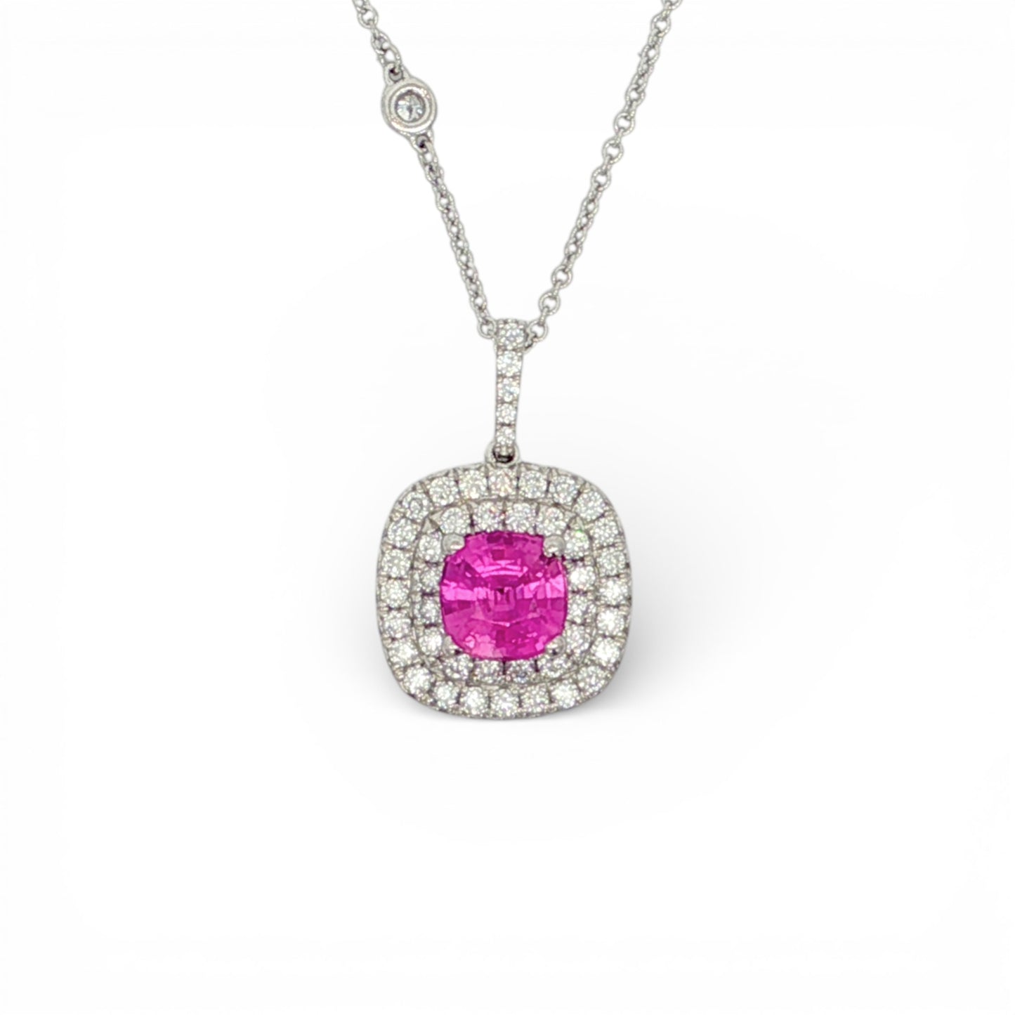 3.39 CT Pink Sapphire Pendant