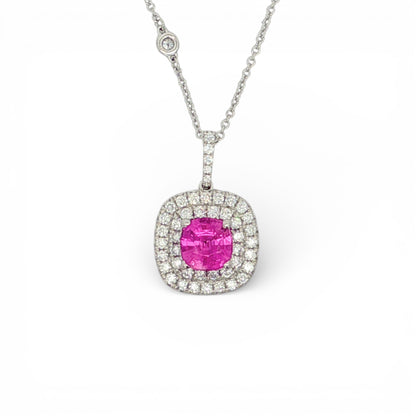 3.39 CT Pink Sapphire Pendant