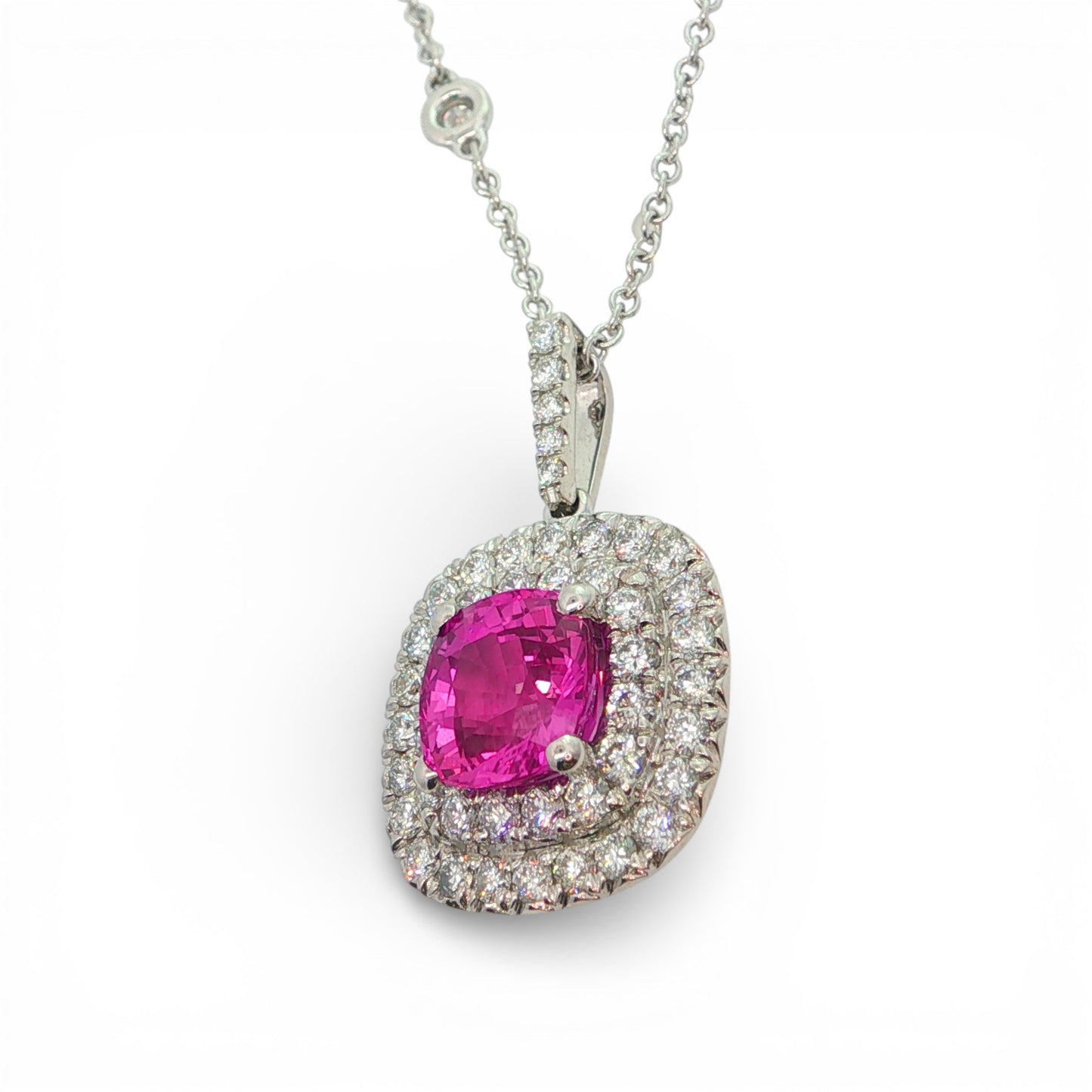 3.39 CT Pink Sapphire Pendant