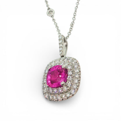 3.39 CT Pink Sapphire Pendant