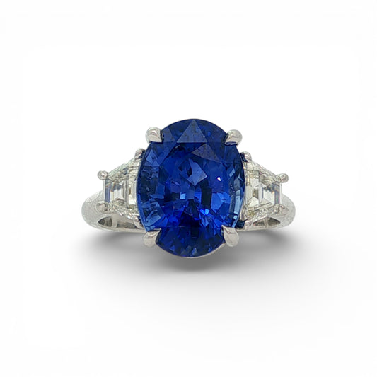 7.37 CT Blue Sapphire Ring