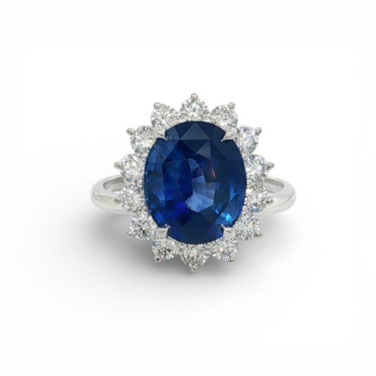 8.08 CT Blue Sapphire Ring