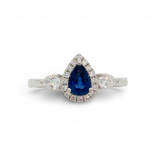 0.85 CT Blue Sapphire Ring