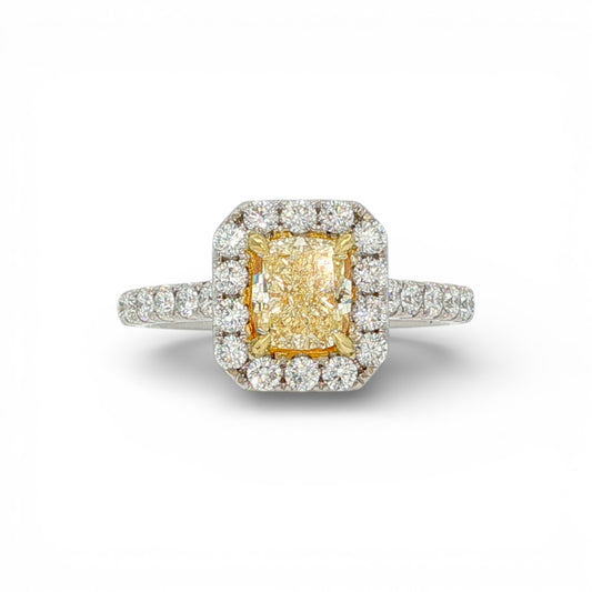 1.74 CT Yellow Diamond Ring