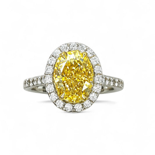 3.02 CT Yellow Diamond Ring