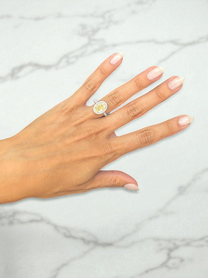 3.02 CT Yellow Diamond Ring