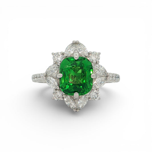 3.48 CT Tsavorite Ring