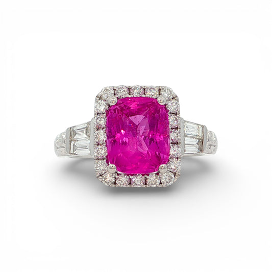 3.81 CT Pink Sapphire Ring