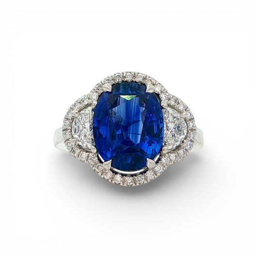 5.94 CT Blue Sapphire Ring