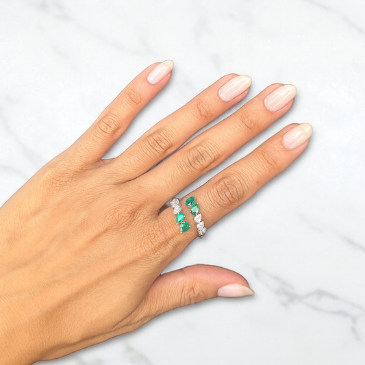 1.19 CT Emerald & Diamond Ring