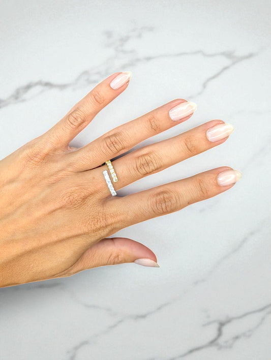 0.93 CT Yellow & White Diamond Band
