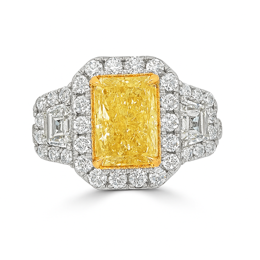 2.52 CT Yellow Diamond Ring