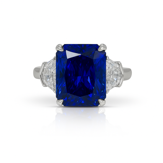5.97 CT Unheated Sapphire Ring