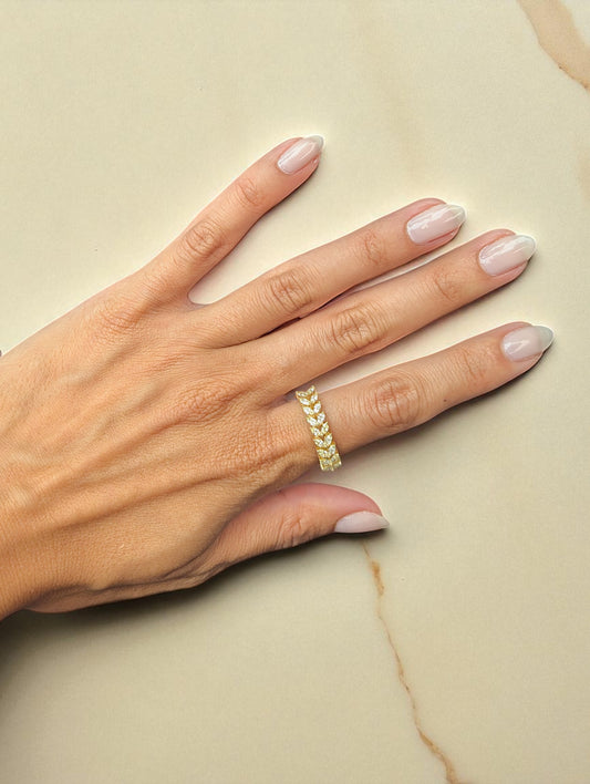 0.68 CT Yellow Diamond Ring