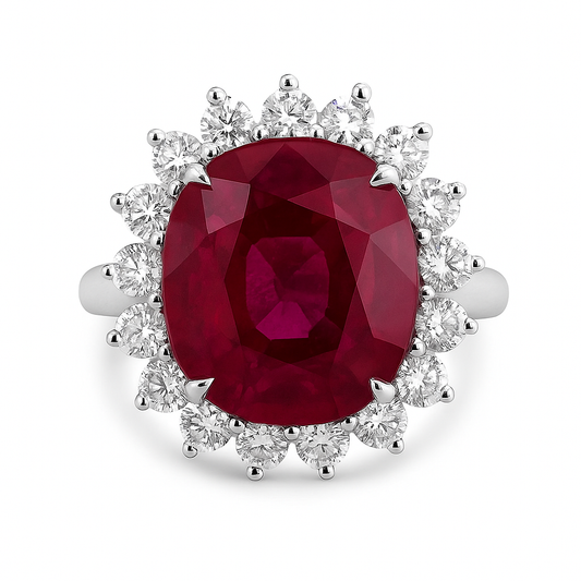4.26 ct Unheated Ruby Ring