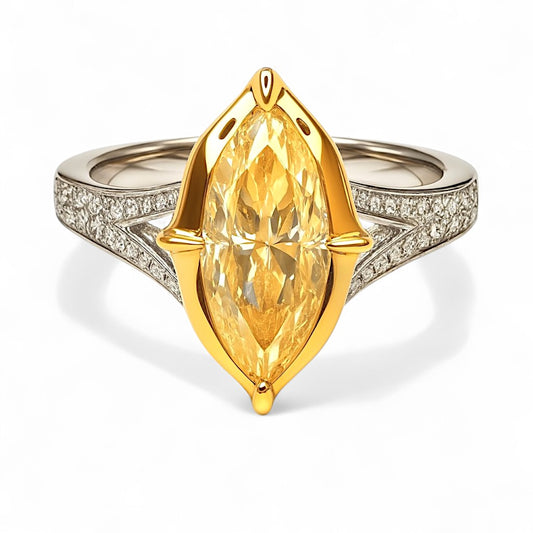 1.70 CT Yellow Diamond Ring