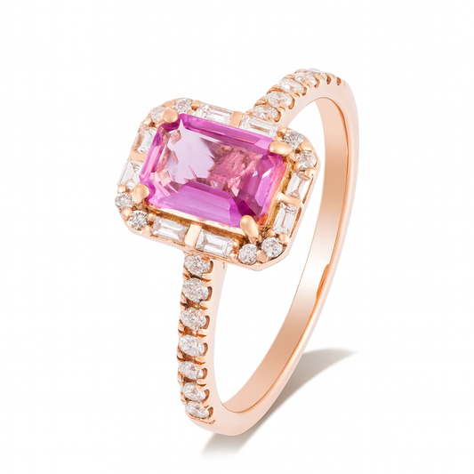 1.53 CT Pink Sapphire Ring