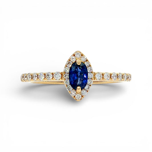 0.60 CT Blue Sapphire Ring