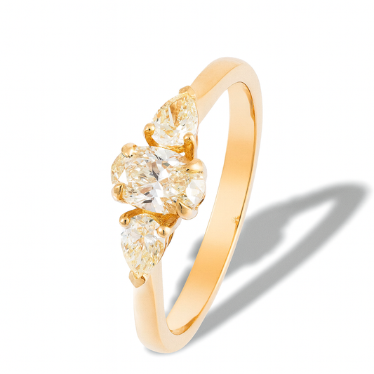 0.82 CT Yellow Diamond Ring