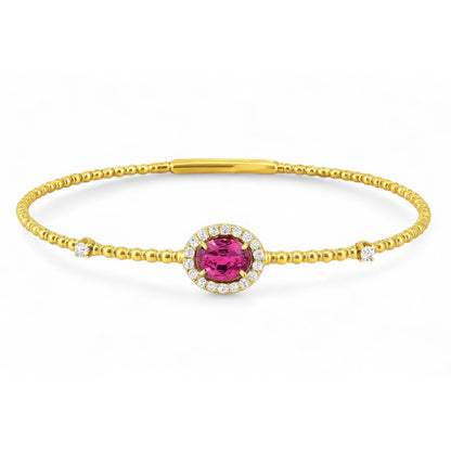 1.47 CT Pink Sapphire Bangle