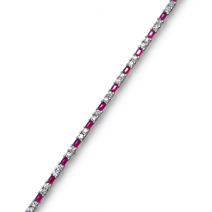 1.32 CT Ruby & White Gold Bracelet