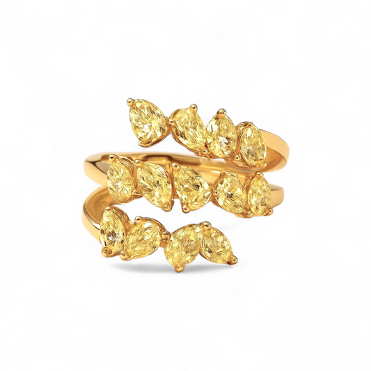 1.94 CT Yellow Diamond Ring