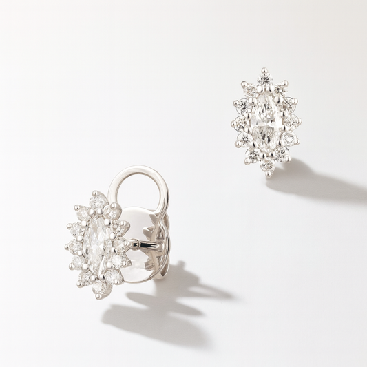 0.55 CT White Gold Diamond Studs