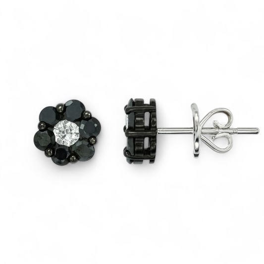 1.06 CT Black Diamond Studs
