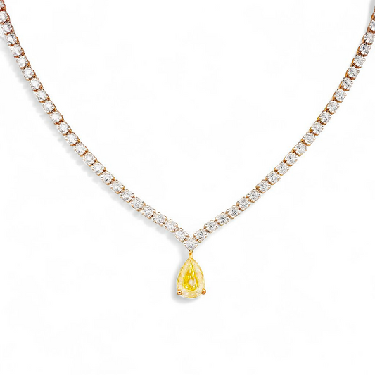 3.30 CT Yellow Diamond Necklace