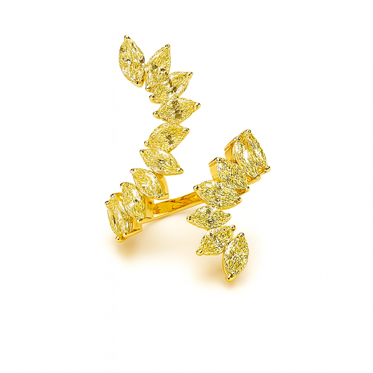2.30 CT Yellow Diamond Ring
