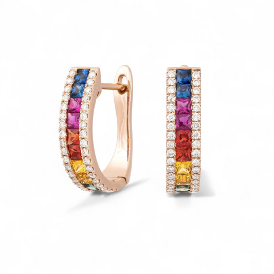 1.46 CT Rainbow Hoops