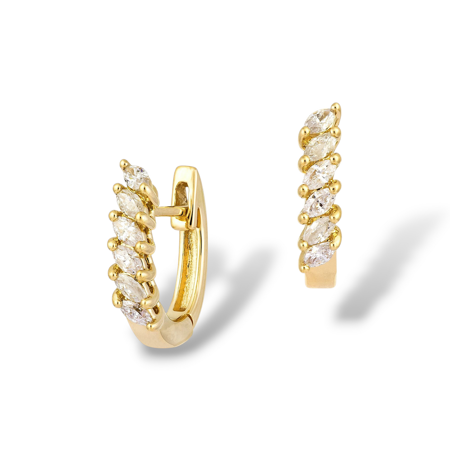 0.48 CT Yellow Diamond Huggie