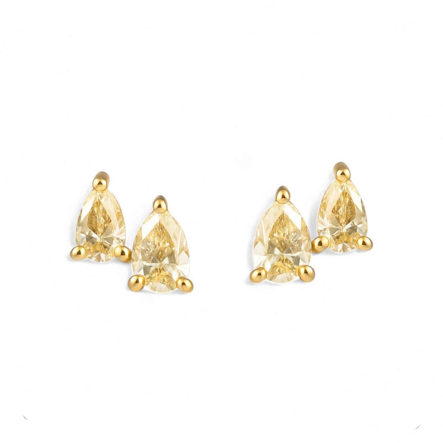 0.68 ct Yellow Diamond Studs